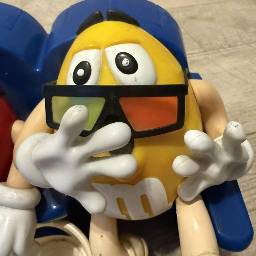 Vintage M&M's Blue Red Yellow Candy Dispenser - Picture 6 of 16